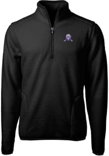 Cutter and Buck Northwestern Wildcats Mens Black Cascade Eco Sherpa Big and Tall Qtr Zip