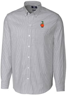 Cutter and Buck UCF Knights Mens Charcoal Stretch Oxford Stripe Big and Tall Dress Shirt