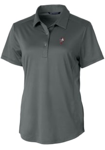 Cutter and Buck Ohio State Buckeyes Womens Grey Vault Prospect Textured Short Sleeve Polo Shirt