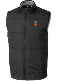 Cutter and Buck UCF Knights Mens Black Stealth Hybrid Quilted Sleeveless Jacket
