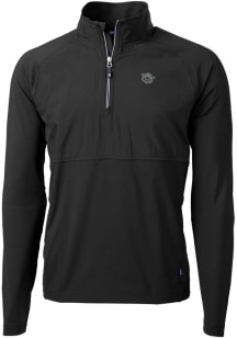 Cutter and Buck Cincinnati Bearcats Mens Black Adapt Eco Hybrid Long Sleeve Qtr Zip Pullover