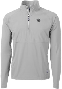 Cutter and Buck Cincinnati Bearcats Mens Grey Adapt Eco Hybrid Long Sleeve Qtr Zip Pullover
