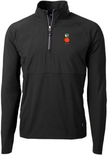 Cutter and Buck UCF Knights Mens Black Adapt Eco Hybrid Long Sleeve Qtr Zip Pullover