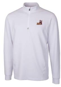 Cutter and Buck Arizona State Sun Devils Mens White Mascot Traverse Long Sleeve Qtr Zip Pullover