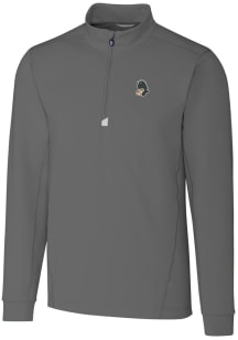Cutter and Buck Michigan State Spartans Mens Grey Vault Traverse Long Sleeve Qtr Zip Pullover