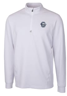 Cutter and Buck Penn State Nittany Lions Mens White Vault Traverse Long Sleeve Qtr Zip Pullover