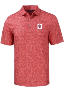 Cutter and Buck Indiana Hoosiers Mens Crimson Constellation Short Sleeve Polo