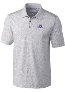 Cutter and Buck Northwestern Wildcats Mens Grey Vault Advantage Space Dye Short Sleeve Polo