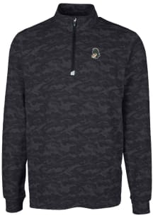 Cutter and Buck Michigan State Spartans Mens Black Traverse Camo Print Stretch Long Sleeve Qtr Zip..