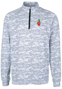 Cutter and Buck UCF Knights Mens Charcoal Vault Traverse Camo Long Sleeve Qtr Zip Pullover
