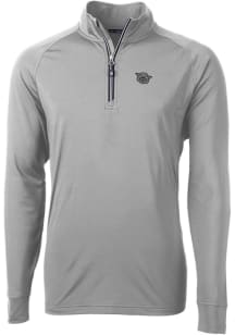 Cutter and Buck Cincinnati Bearcats Mens Grey Adapt Eco Knit Long Sleeve Qtr Zip Pullover