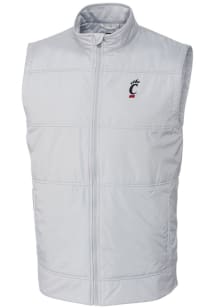 Cutter and Buck Cincinnati Bearcats Big and Tall White Stealth Hybrid Quilted Windbreaker Vest Men..