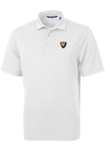 Cutter and Buck Illinois Fighting Illini Mens White Vault Virtue Eco Pique Short Sleeve Polo