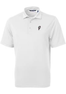 Cutter and Buck Ohio State Buckeyes Mens White Vault Virtue Eco Pique Short Sleeve Polo