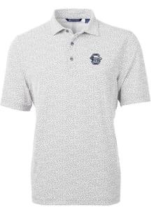 Cutter and Buck Penn State Nittany Lions Mens Grey Vault Virtue Eco Pique Botanical Short Sleeve P..