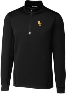Cutter and Buck Baylor Bears Mens Black Traverse Stretch Big and Tall Qtr Zip