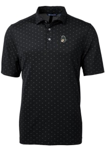 Cutter and Buck Michigan State Spartans Mens Black Vault Virtue Eco Pique Tile Short Sleeve Polo
