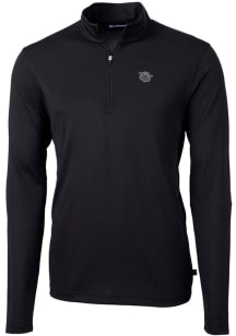 Cutter and Buck Cincinnati Bearcats Mens Black Vault Virtue Eco Pique Long Sleeve Qtr Zip Pullover