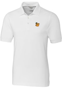 Cutter and Buck Baylor Bears Mens White Sailor Advantage Short Sleeve Polo