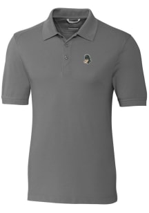 Cutter and Buck Michigan State Spartans Mens Anthracite Advantage Short Sleeve Polo