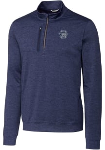 Cutter and Buck Penn State Nittany Lions Mens Navy Blue Stealth Heathered Long Sleeve Qtr Zip Pull..