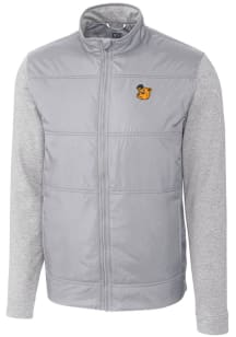 Cutter and Buck Baylor Bears Mens Grey Stealth Hybrid Quilted Medium Weight Jacket