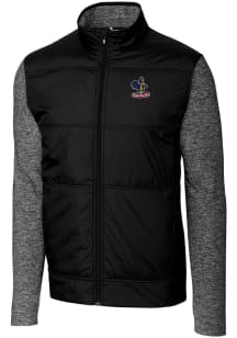 Cutter and Buck Delaware Fightin' Blue Hens Mens Black Stealth Hybrid Quilted Medium Weight Jacket