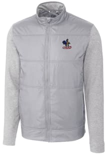 Cutter and Buck Delaware Fightin' Blue Hens Mens Grey Stealth Hybrid Quilted Medium Weight Jacket