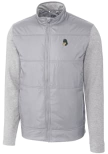 Cutter and Buck Michigan State Spartans Mens Grey Vault Stealth Medium Weight Jacket