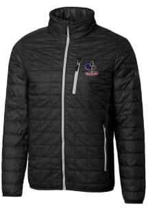 Cutter and Buck Delaware Fightin' Blue Hens Mens Black Rainier PrimaLoft Puffer Filled Jacket