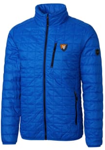Cutter and Buck Illinois Fighting Illini Mens Blue Rainier PrimaLoft Puffer Filled Jacket