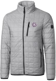 Cutter and Buck TCU Horned Frogs Mens Grey Rainier PrimaLoft Puffer Filled Jacket