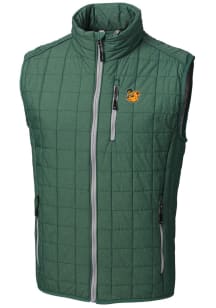 Cutter and Buck Baylor Bears Mens Green Rainier PrimaLoft Puffer Sleeveless Jacket
