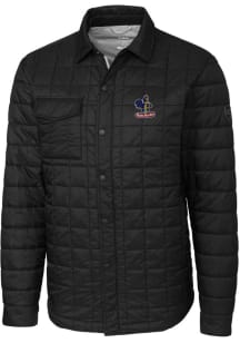 Cutter and Buck Delaware Fightin' Blue Hens Mens Black Rainier PrimaLoft Quilted Outerwear Lined J..
