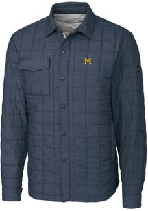 Cutter and Buck Michigan Wolverines Mens Anthracite Vault Rainier PrimaLoft Outerwear Lined Jacket