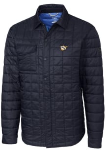 Cutter and Buck West Virginia Mountaineers Mens Navy Blue Vault Rainier PrimaLoft Outerwear Lined..