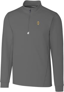 Cutter and Buck Idaho Vandals Mens Grey Traverse Stretch Big and Tall Qtr Zip