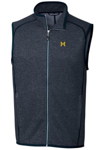 Cutter and Buck Michigan Wolverines Mens Blue Mainsail Sleeveless Jacket