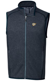 Cutter and Buck West Virginia Mountaineers Mens Navy Blue Mainsail Design Sleeveless Jacket