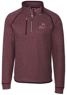 Cutter and Buck Arizona State Sun Devils Mens Red Mainsail Long Sleeve Qtr Zip Pullover