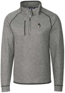 Cutter and Buck Michigan State Spartans Mens Grey Mainsail Long Sleeve Qtr Zip Pullover
