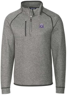 Cutter and Buck Northwestern Wildcats Mens Grey Vault Mainsail Long Sleeve Qtr Zip Pullover
