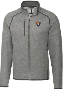 Cutter and Buck Illinois Fighting Illini Mens Grey Mainsail Medium Weight Jacket