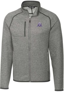 Cutter and Buck Northwestern Wildcats Mens Grey Mainsail Design Medium Weight Jacket