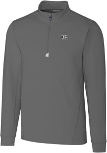 Cutter and Buck Jackson State Tigers Mens Grey Traverse Stretch Big and Tall Qtr Zip