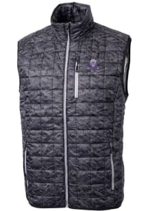 Cutter and Buck Northwestern Wildcats Mens Black Vault Rainier PrimaLoft Printed Sleeveless Jacket