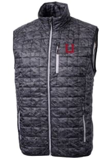 Cutter and Buck Utah Utes Mens Black Rainier PrimaLoft Printed Sleeveless Jacket