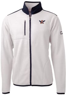 Cutter and Buck Auburn Tigers Mens White Cascade Eco Sherpa Light Weight Jacket