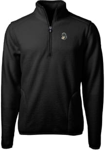 Cutter and Buck Michigan State Spartans Mens Black Cascade Eco Sherpa Fleece Long Sleeve Qtr Zip P..