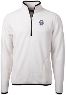 Cutter and Buck Penn State Nittany Lions Mens White Cascade Eco Sherpa Fleece Long Sleeve Qtr Zip..